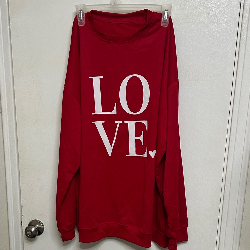 Red 'LOVE' Sweatshirt
